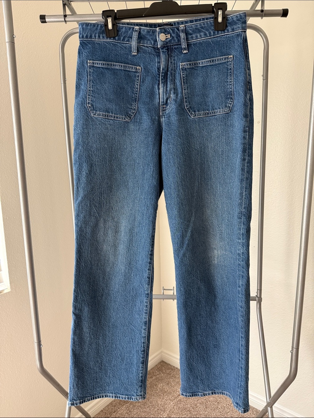 J. Crew Women’s Curvy Wide-Leg Denim Jeans in Blue